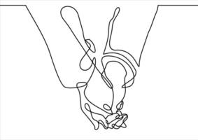 Freundschaft und Liebe Konzept zwischen Mann und Frau-kontinuierlich Linie Zeichnung vektor