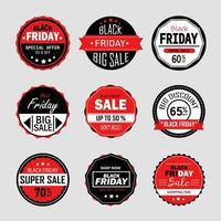 Black Friday Sale Sticker-Set vektor