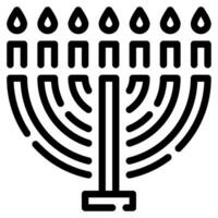 Hanukkiah Illustration Symbole zum Netz, Anwendung, Infografik, usw vektor