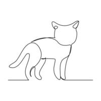 durchgehende Linien. minimale Katzen. vektor