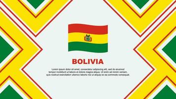 bolivia flagga abstrakt bakgrund design mall. bolivia oberoende dag baner tapet vektor illustration. bolivia vektor