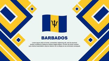 Barbados Flagge abstrakt Hintergrund Design Vorlage. Barbados Unabhängigkeit Tag Banner Hintergrund Vektor Illustration. Barbados Karikatur