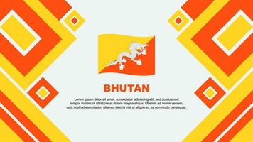 bhutan flagga abstrakt bakgrund design mall. bhutan oberoende dag baner tapet vektor illustration. bhutan tecknad serie