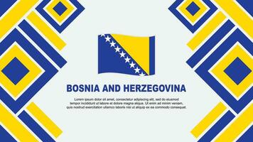 bosnien och herzegovina flagga abstrakt bakgrund design mall. bosnien och herzegovina oberoende dag baner tapet vektor illustration
