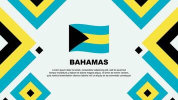 Bahamas flagga abstrakt bakgrund design mall. Bahamas oberoende dag baner tapet vektor illustration. Bahamas mall