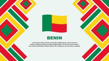 benin flagga abstrakt bakgrund design mall. benin oberoende dag baner tapet vektor illustration. benin