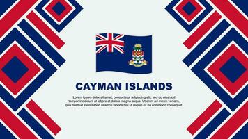 Cayman Inseln Flagge abstrakt Hintergrund Design Vorlage. Cayman Inseln Unabhängigkeit Tag Banner Hintergrund Vektor Illustration. Cayman Inseln