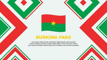 Burkina Faso Flagge abstrakt Hintergrund Design Vorlage. Burkina Faso Unabhängigkeit Tag Banner Hintergrund Vektor Illustration. Burkina Faso Unabhängigkeit Tag