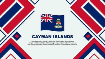 Cayman Inseln Flagge abstrakt Hintergrund Design Vorlage. Cayman Inseln Unabhängigkeit Tag Banner Hintergrund Vektor Illustration. Cayman Inseln Flagge