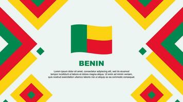 benin flagga abstrakt bakgrund design mall. benin oberoende dag baner tapet vektor illustration. benin mall