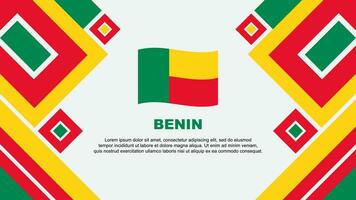 benin flagga abstrakt bakgrund design mall. benin oberoende dag baner tapet vektor illustration. benin tecknad serie