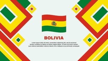 bolivia flagga abstrakt bakgrund design mall. bolivia oberoende dag baner tapet vektor illustration. bolivia tecknad serie