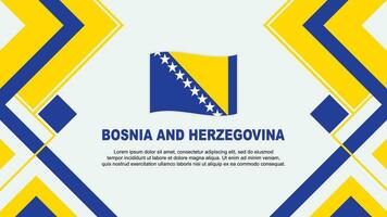 bosnien och herzegovina flagga abstrakt bakgrund design mall. bosnien och herzegovina oberoende dag baner tapet vektor illustration. baner