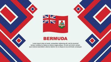 bermuda flagga abstrakt bakgrund design mall. bermuda oberoende dag baner tapet vektor illustration. bermuda tecknad serie