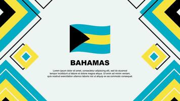 Bahamas flagga abstrakt bakgrund design mall. Bahamas oberoende dag baner tapet vektor illustration. Bahamas bakgrund