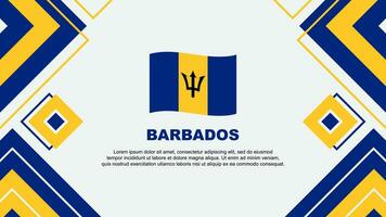 Barbados Flagge abstrakt Hintergrund Design Vorlage. Barbados Unabhängigkeit Tag Banner Hintergrund Vektor Illustration. Barbados Hintergrund