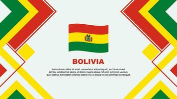 Bolivien Flagge abstrakt Hintergrund Design Vorlage. Bolivien Unabhängigkeit Tag Banner Hintergrund Vektor Illustration. Bolivien Banner