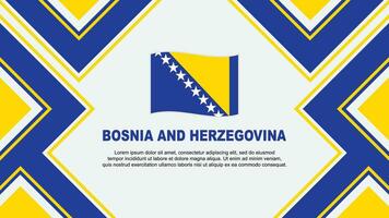 bosnien och herzegovina flagga abstrakt bakgrund design mall. bosnien och herzegovina oberoende dag baner tapet vektor illustration. vektor