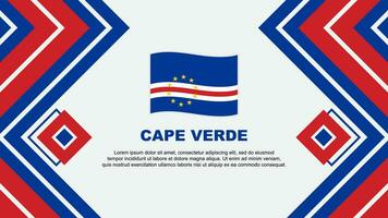 cape verde flagga abstrakt bakgrund design mall. cape verde oberoende dag baner tapet vektor illustration. cape verde design