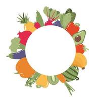 Obst- und Gemüsebanner. Essen Hintergrund. Vektor-Illustration. vektor