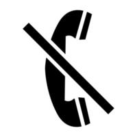 symbolen inte använda telefonen vektor