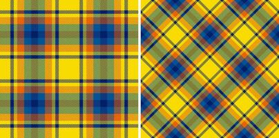 Textil- Hintergrund Vektor von prüfen Textur Stoff mit ein Tartan nahtlos Plaid Muster.