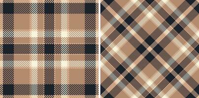 Stoff nahtlos Hintergrund von Textil- Tartan Textur mit ein Muster Vektor prüfen Plaid.