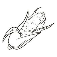 Vektor Linie Symbol von Mais. Mais Linie Zeichnung. eben Illustration von Mais Vektor Symbol isoliert auf Weiß Hintergrund.
