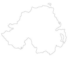 Nord Irland Karte. Karte von Nord Irland im Weiß Farbe vektor