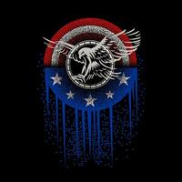 amerikanisches adler t-shirt design vektor