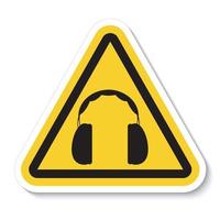 Symbol Gehörschutz erforderlich Zeichen Isolat auf weißem Hintergrund, Vektor-Illustration eps.10 vektor