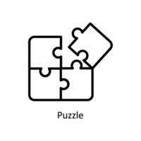 Puzzle Vektor Gliederung Symbol Design Illustration. Geschäft und Verwaltung Symbol auf Weiß Hintergrund eps 10 Datei