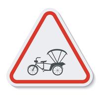 Vorsicht Dreirad Symbol Zeichen Isolat auf weißem Hintergrund, Vektor-Illustration eps.10