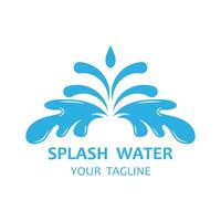 Spritzen Wasser Logo Vektor Symbol Illustration Design