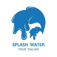 Spritzen Wasser Logo Vektor Symbol Illustration Design