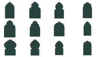 islamic dörr och fönster vektor form samling