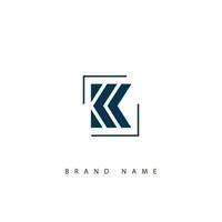 brev k logotyp design mall. minimalistisk företag logotyp. vektor