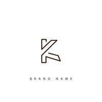 Brief k Logo Design Vorlage. minimalistisch Geschäft Logo. vektor