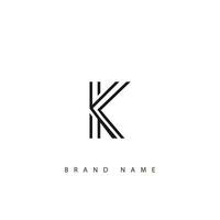 Brief k Logo Design Vorlage. minimalistisch Geschäft Logo. vektor