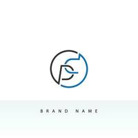 kreativa brev pd monogram logotyp design ikon mall vit och svart bakgrund vektor