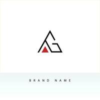 Initiale Brief ag Logo oder ga Monogramm Logo Design Vektor