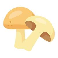 Prämie Symbol von Pilz, gesund und organisch Essen vektor