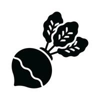 ett Fantastisk ikon av rova, rot grönsak, organisk mat, isolerat på vit bakgrund vektor
