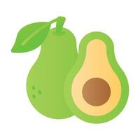 ein tolle Symbol von Avocado im modern Design Stil, gesund Diät vektor