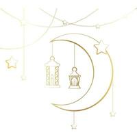 Ramadan kareem golden Linie Illustration vektor