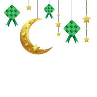 Ketupat islamic mat ramadan Semester vektor