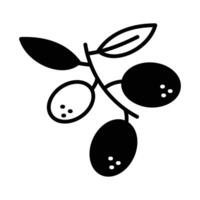 tolle Symbol von Oliven, gesund und organisch Essen vektor