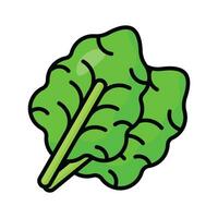Grünkohl Blätter Symbol, Chinesisch Essen, geeignet zum Netz Design, Logo, und App vektor