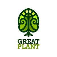 großartig Pflanze Natur Logo Konzept Design Illustration vektor