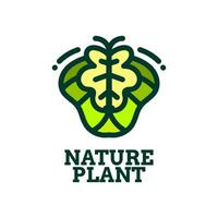 Natur Pflanze Natur Logo Konzept Design Illustration vektor